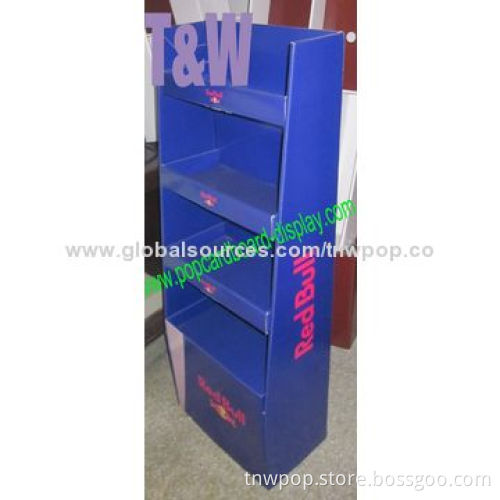 POP cardboard display stand for beverage, strong and steady, eco-friendly/customized size and design